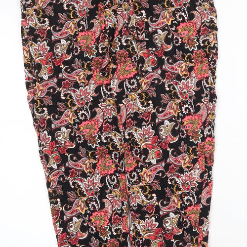 Preworn Womens Multicoloured Paisley Cotton Trousers Size 30 in Regular Tie