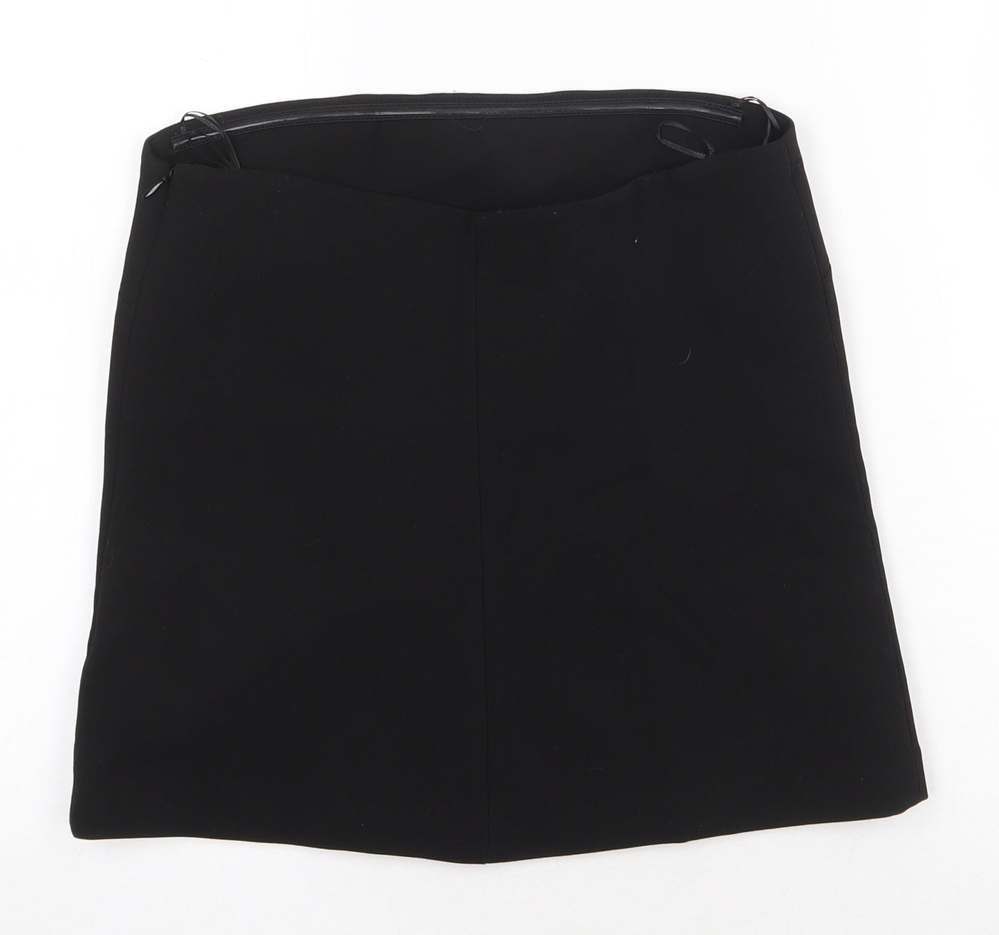 Zara Womens Black Polyester Mini Skirt Size S Zip