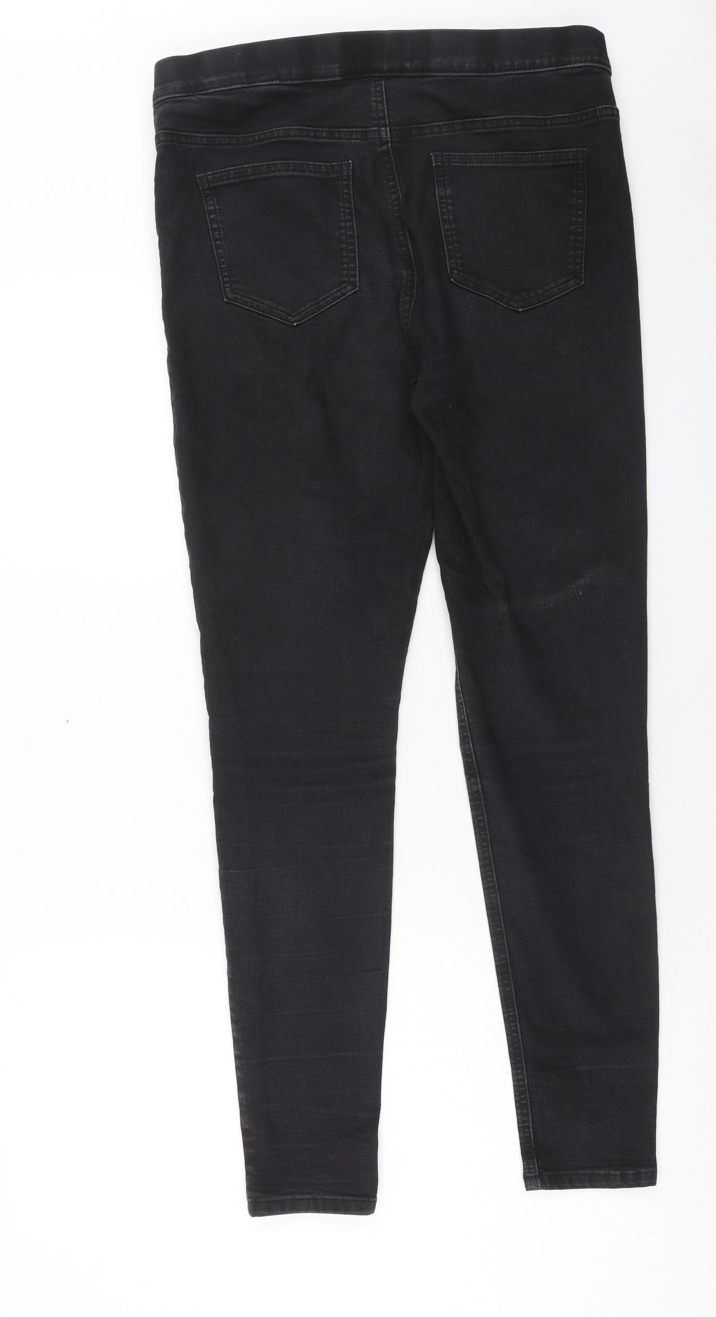 Marks and Spencer Womens Black Cotton Jegging Jeans Size 14 Regular - Long Length
