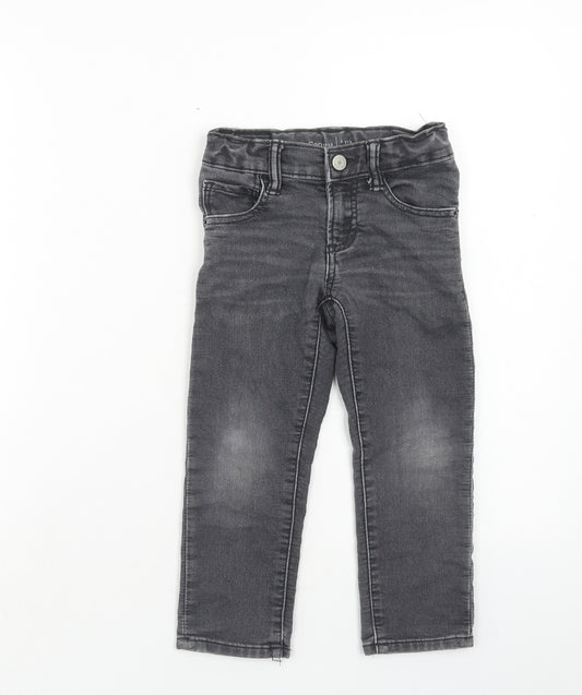 Gap Boys Grey Cotton Skinny Jeans Size 4XL Regular Button