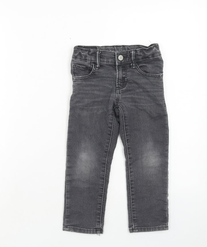 Gap Boys Grey Cotton Skinny Jeans Size 4XL Regular Button