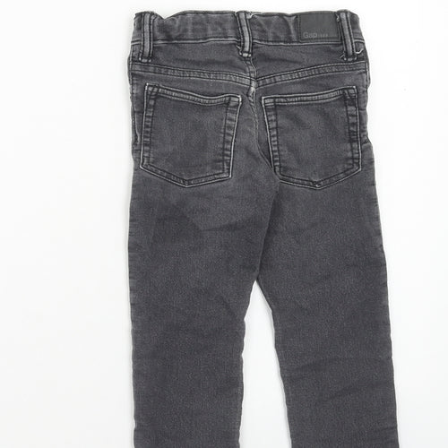 Gap Boys Grey Cotton Skinny Jeans Size 4XL Regular Button