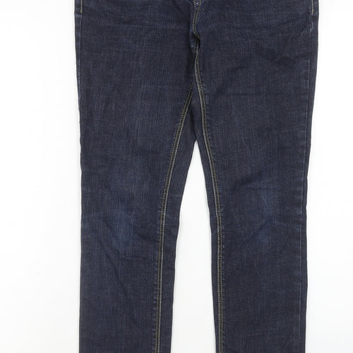 Topshop Womens Blue Cotton Skinny Jeans Size 30 in L30 in Regular Button