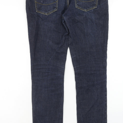 Topshop Womens Blue Cotton Skinny Jeans Size 30 in L30 in Regular Button