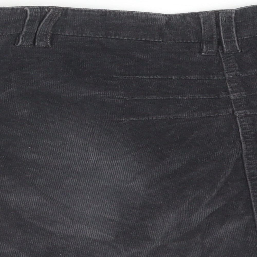 Sweet'n'sour Womens Grey Cotton Mini Skirt Size 10 Zip