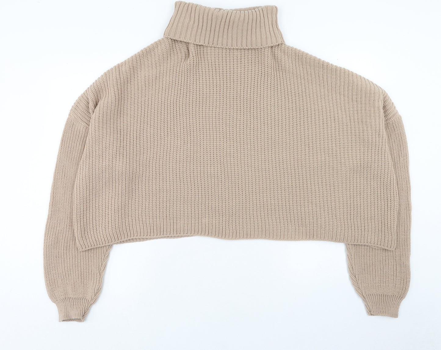 In the Style Womens Brown Roll Neck Acrylic Pullover Jumper Size 14 - Cropped Size 14-16