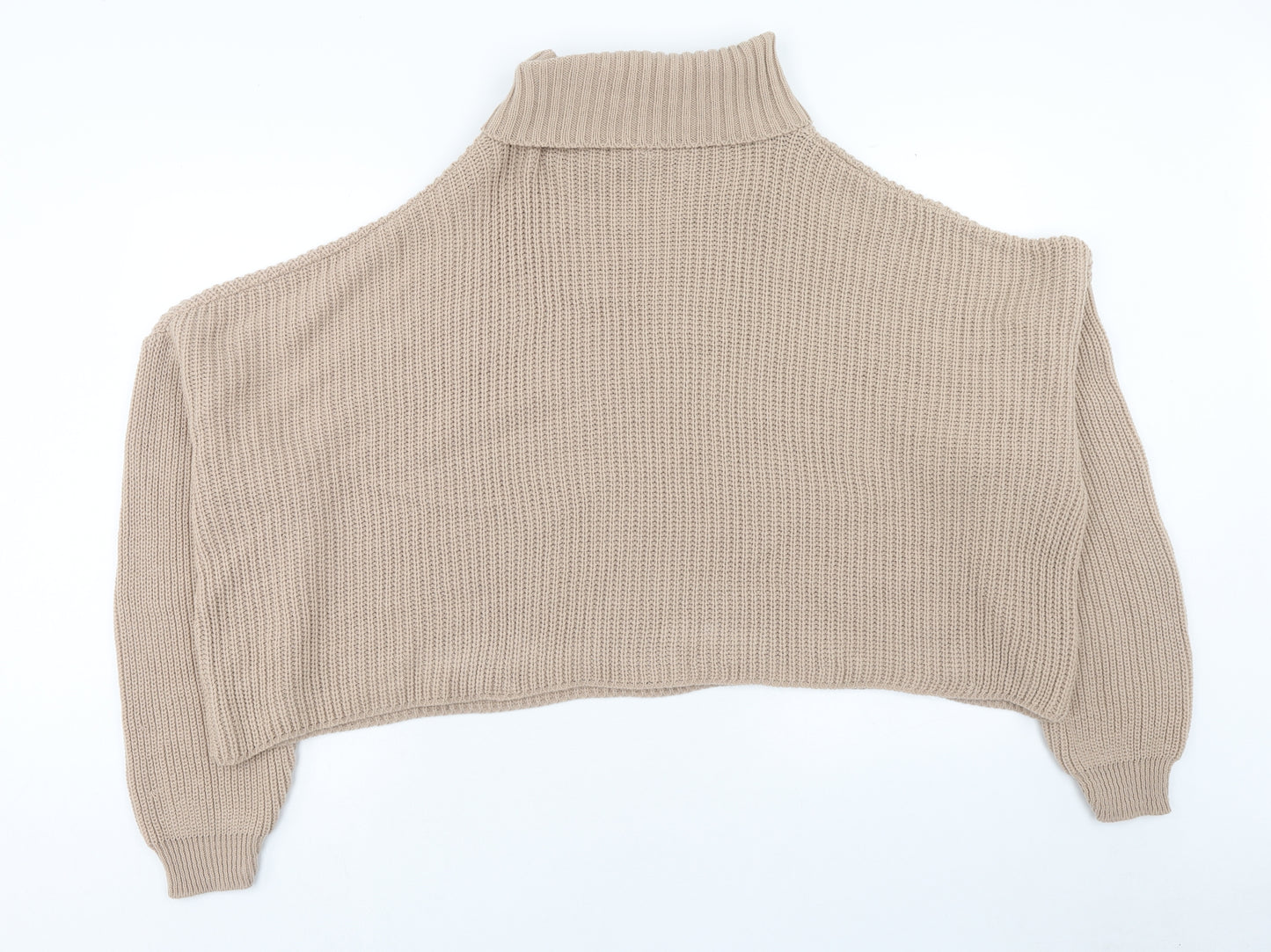 In the Style Womens Brown Roll Neck Acrylic Pullover Jumper Size 14 - Cropped Size 14-16