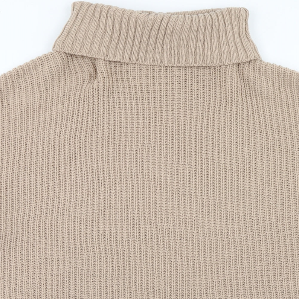 In the Style Womens Brown Roll Neck Acrylic Pullover Jumper Size 14 - Cropped Size 14-16