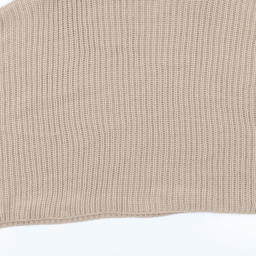 In the Style Womens Brown Roll Neck Acrylic Pullover Jumper Size 14 - Cropped Size 14-16