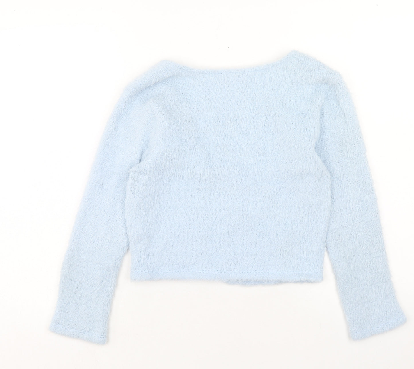 Topshop Womens Blue V-Neck Polyester Cardigan Jumper Size 10