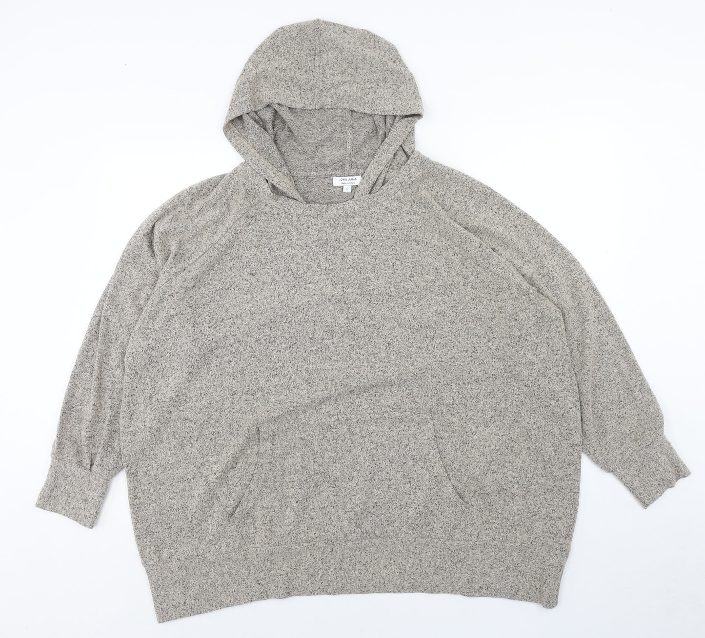 JD Wiliams Womens Brown Polyester Pullover Hoodie Size 4XL Pullover - Size 32