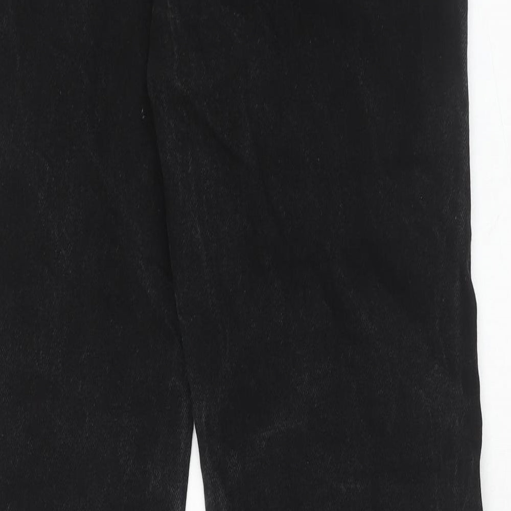 Kruze Jeans Mens Black Cotton Straight Jeans Size 30 in Regular Button