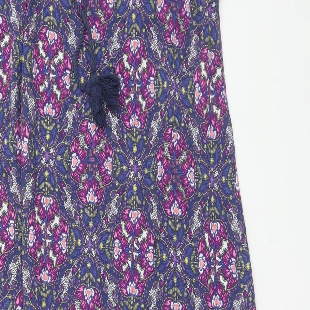 TU Womens Purple Geometric Viscose Maxi Skirt Size 8