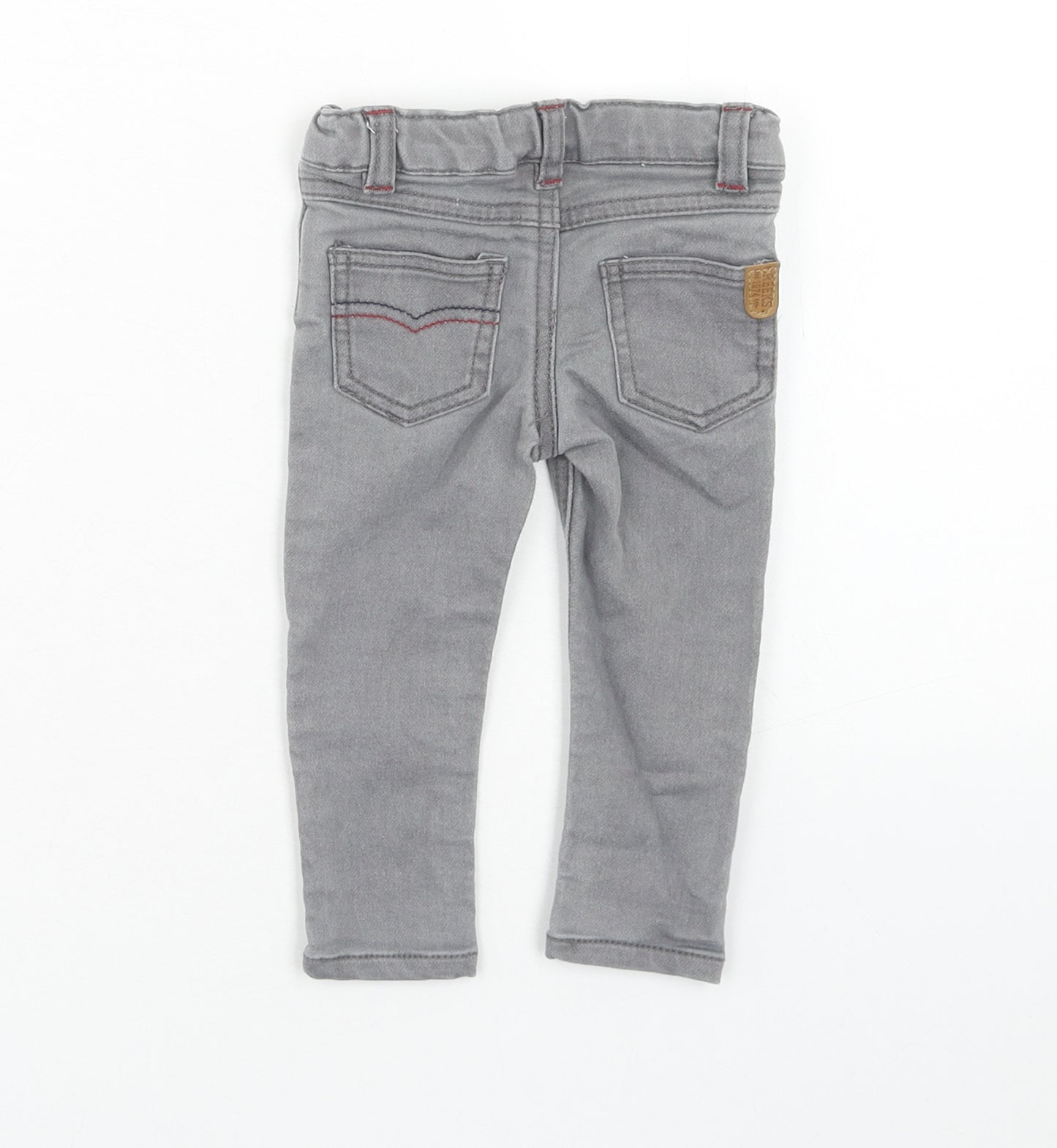 creeks Baby Grey Cotton Capri Jeans Size 3-6 Months Zip