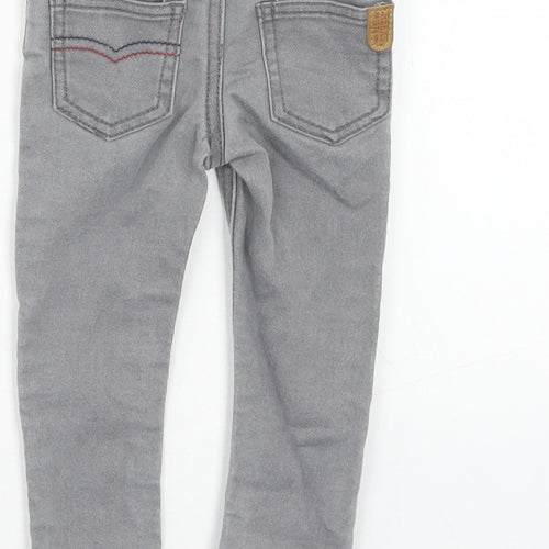 creeks Baby Grey Cotton Capri Jeans Size 3-6 Months Zip