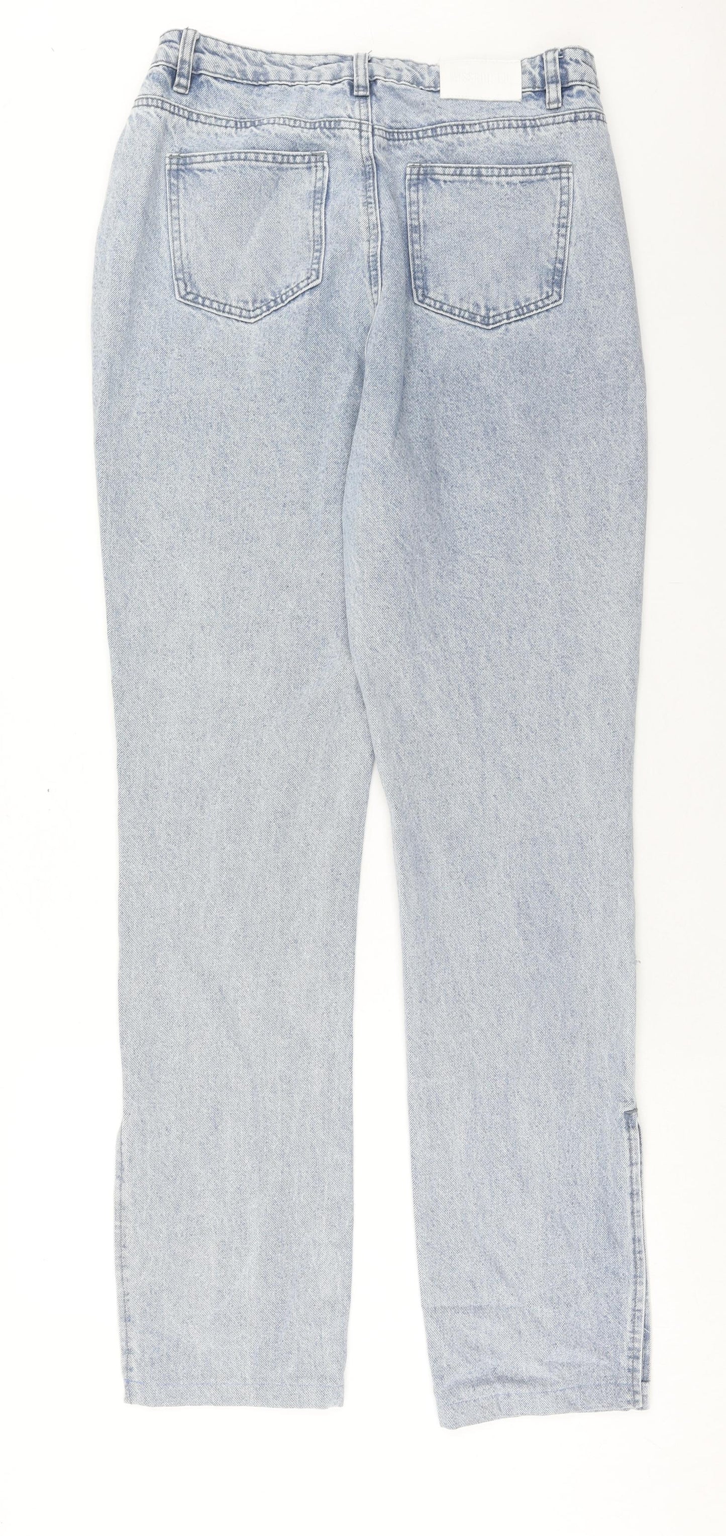 Missguided Womens Blue Cotton Skinny Jeans Size 14 Regular Button