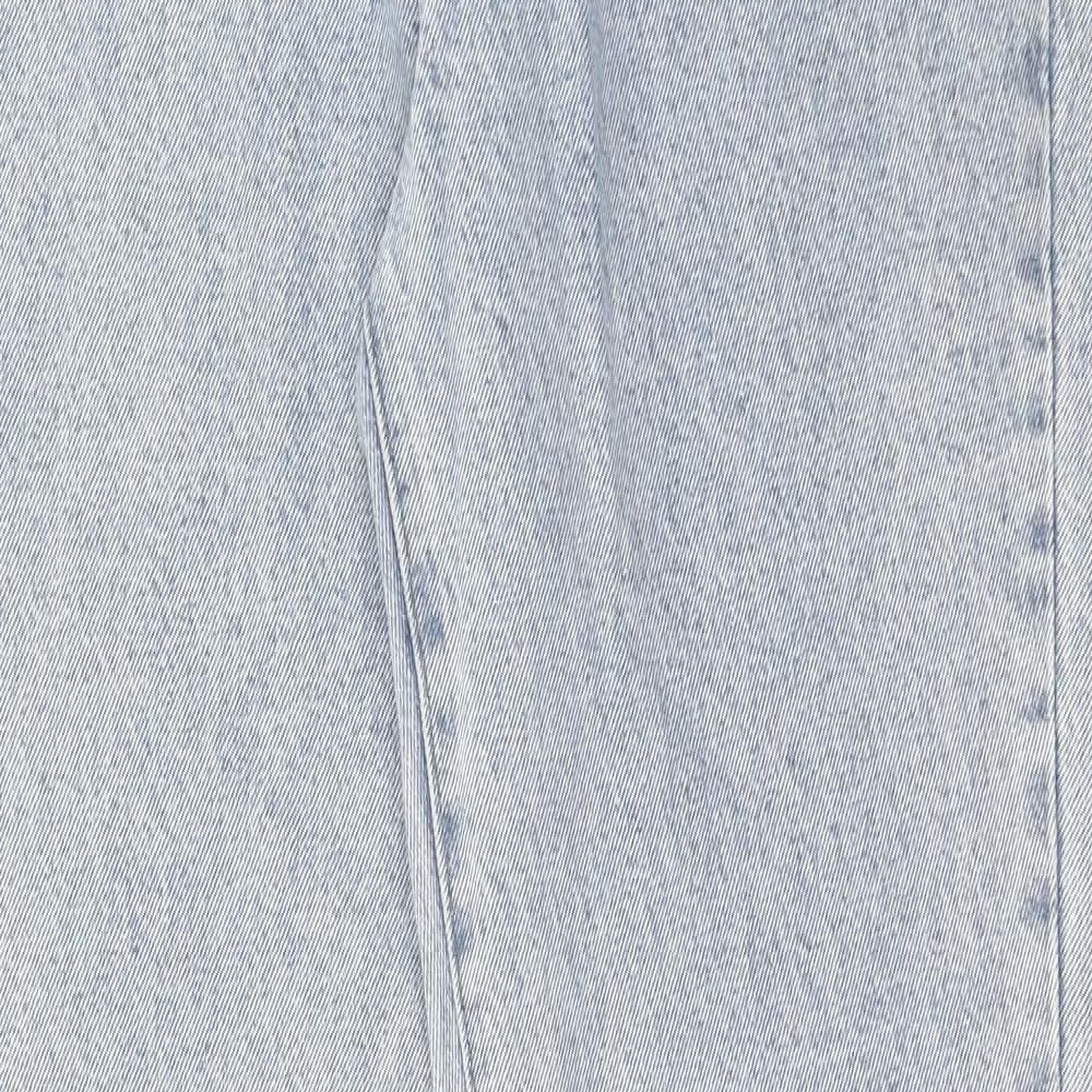 Missguided Womens Blue Cotton Skinny Jeans Size 14 Regular Button