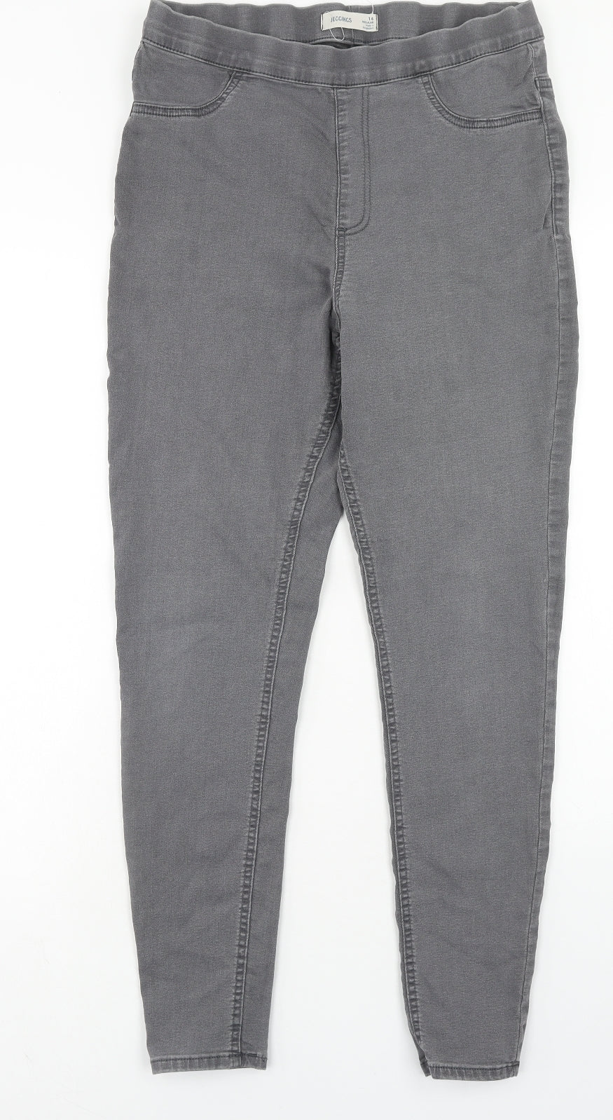 Marks and Spencer Womens Grey Cotton Jegging Jeans Size 14 Regular