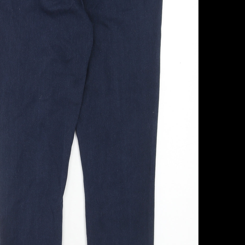 papaya Womens Blue Cotton Skinny Jeans Size 16 L29 in Regular Button