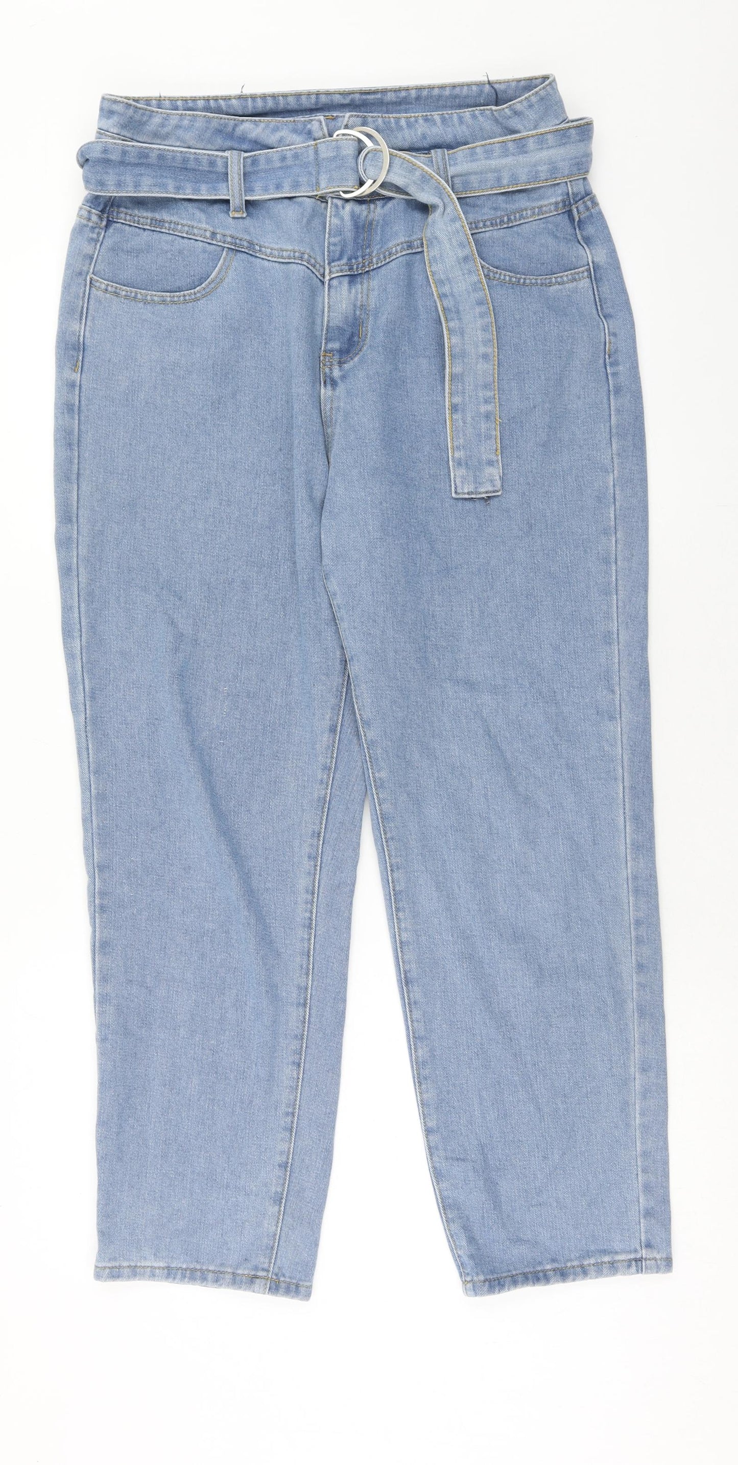 SheIn Womens Blue Cotton Straight Jeans Size L Regular Button