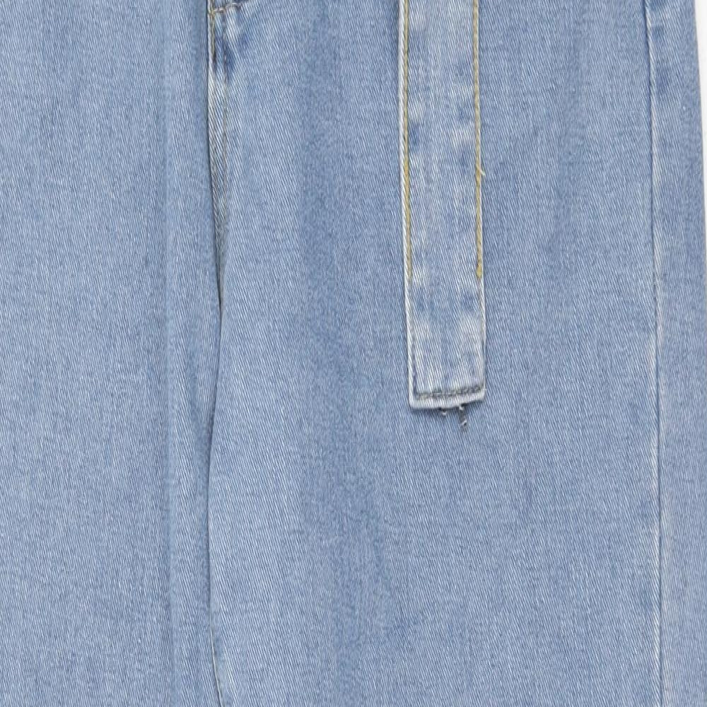 SheIn Womens Blue Cotton Straight Jeans Size L Regular Button