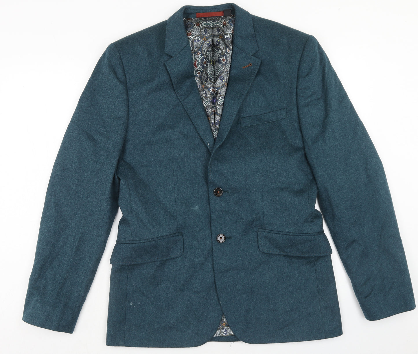 Ted Baker Mens Green Wool Jacket Blazer Size 38