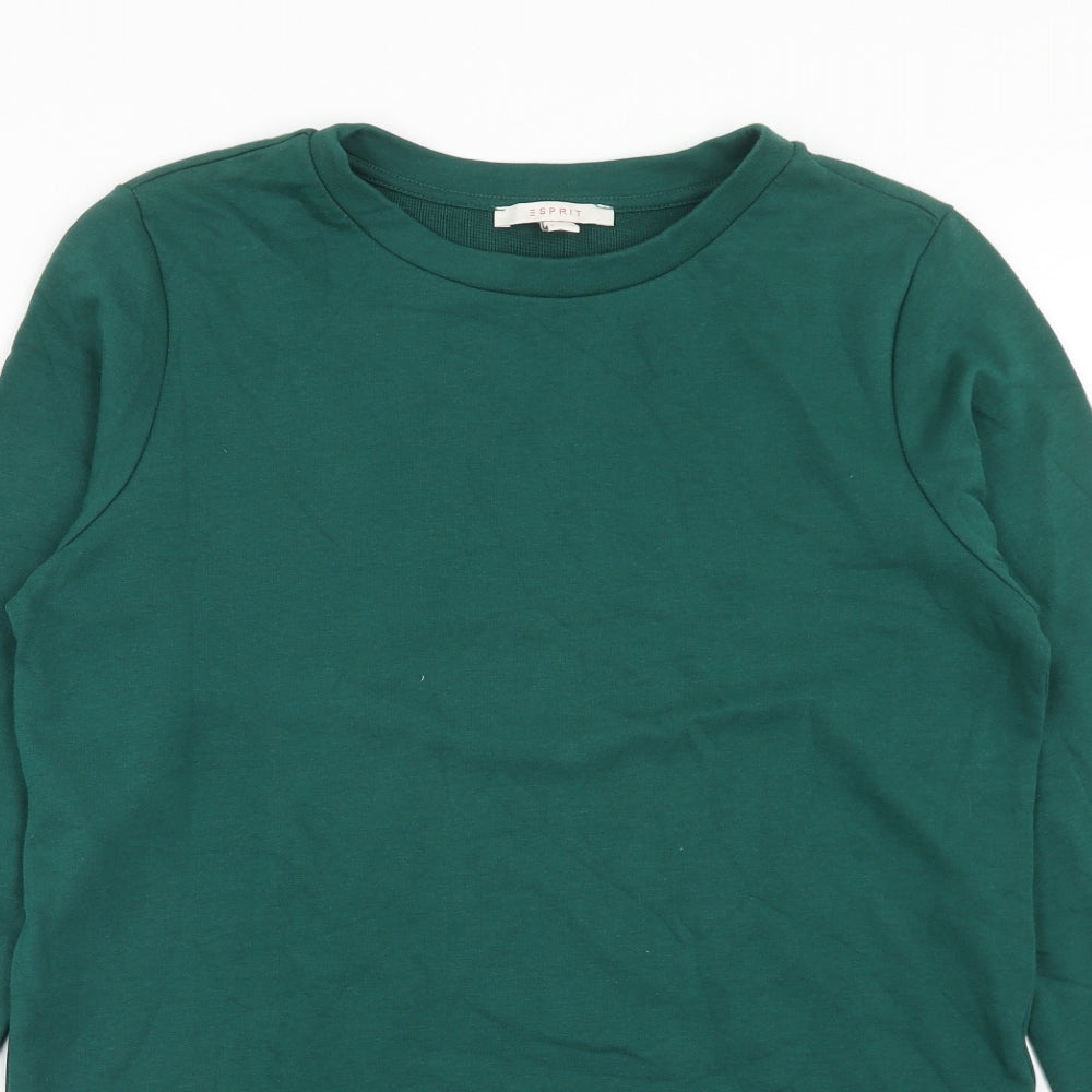 Esprit Womens Green Cotton Pullover Sweatshirt Size M Pullover