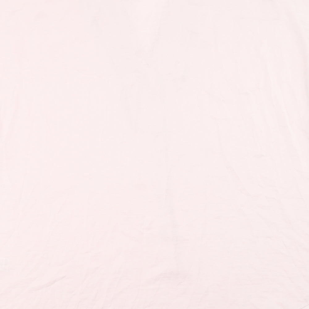 Marks and Spencer Womens Pink Polyester Basic Button-Up Size 16 Collared