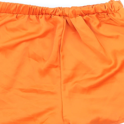 Solado Womens Orange Polyester Sweat Shorts Size M Regular Pull On