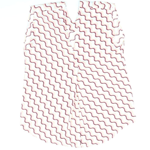 Marks and Spencer Womens White Geometric Polyester Basic Tank Size 8 V-Neck
