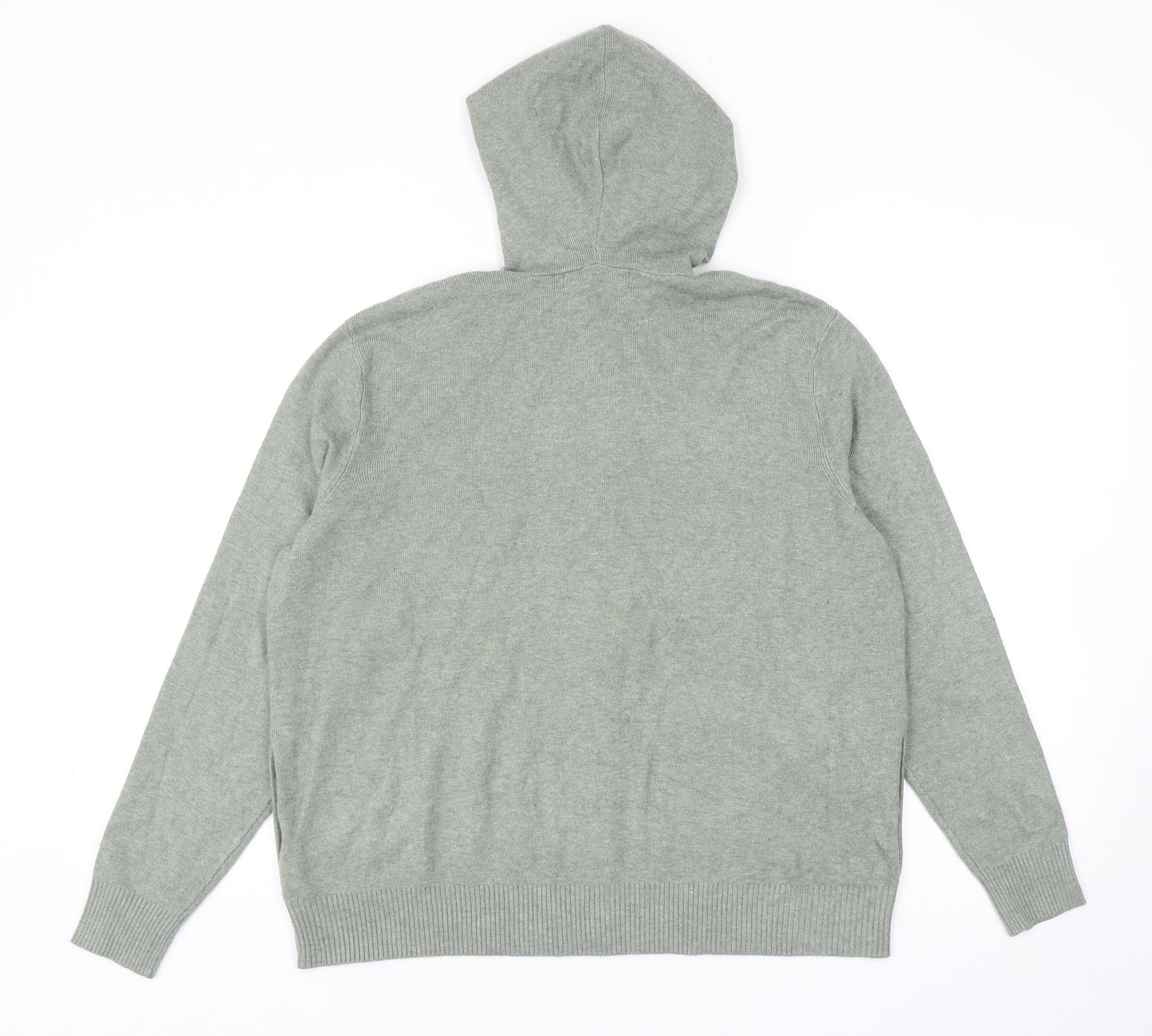 Marks and Spencer Womens Green Viscose Full Zip Hoodie Size M Zip