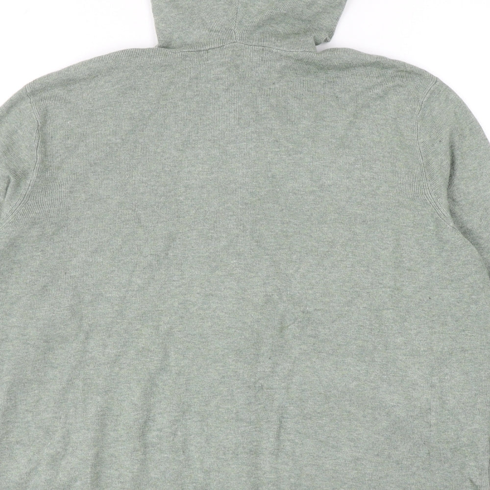Marks and Spencer Womens Green Viscose Full Zip Hoodie Size M Zip