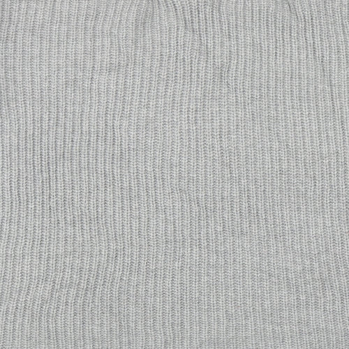 Topshop Womens Grey V-Neck Acrylic Pullover Jumper Size 6