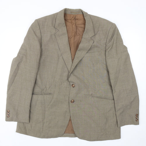 Luis Fabre Mens Brown Wool Jacket Blazer Size 40