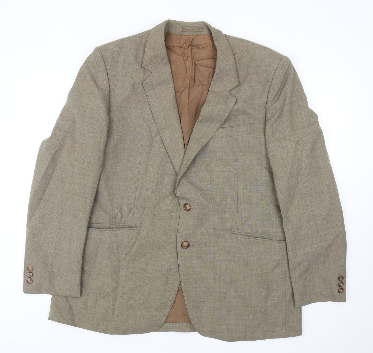 Luis Fabre Mens Brown Wool Jacket Blazer Size 40