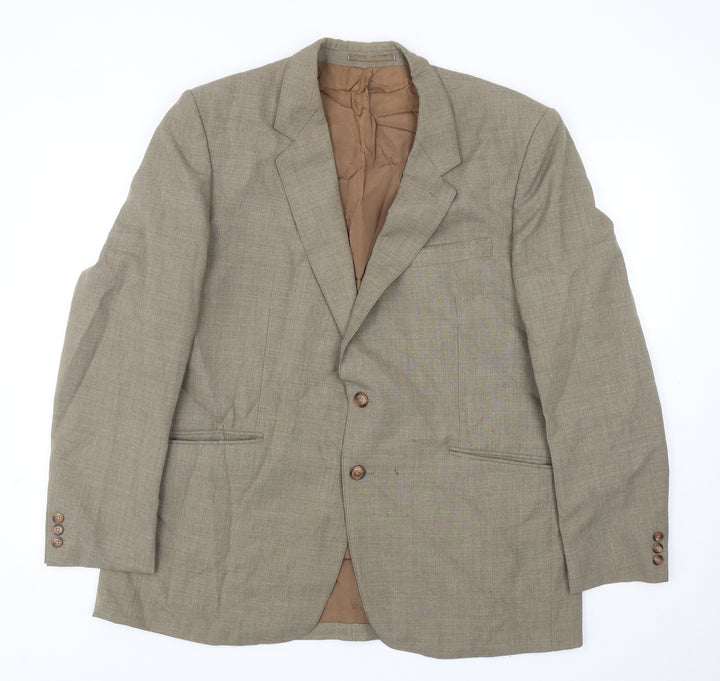 Luis Fabre Mens Brown Wool Jacket Blazer Size 40