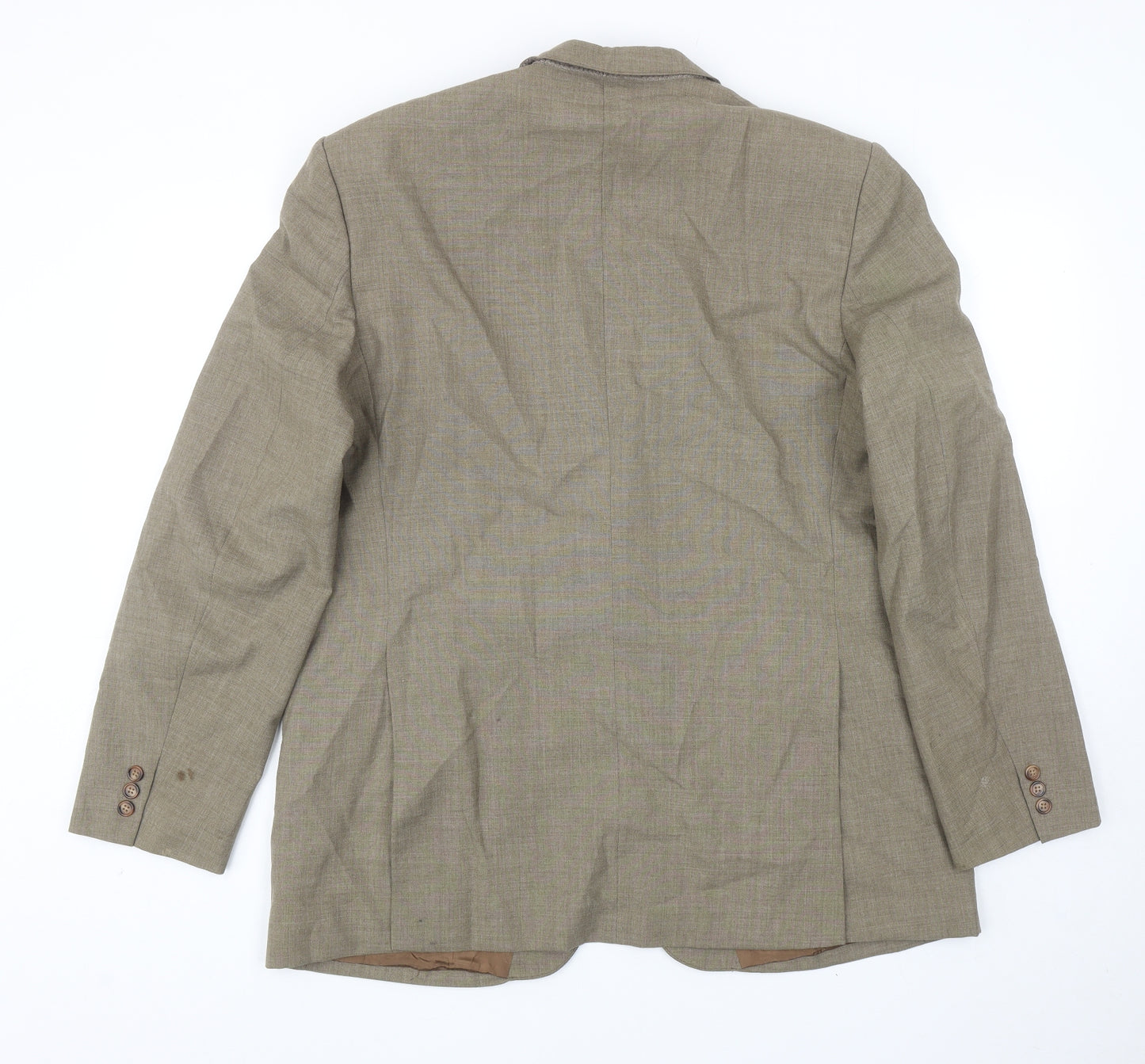 Luis Fabre Mens Brown Wool Jacket Blazer Size 40