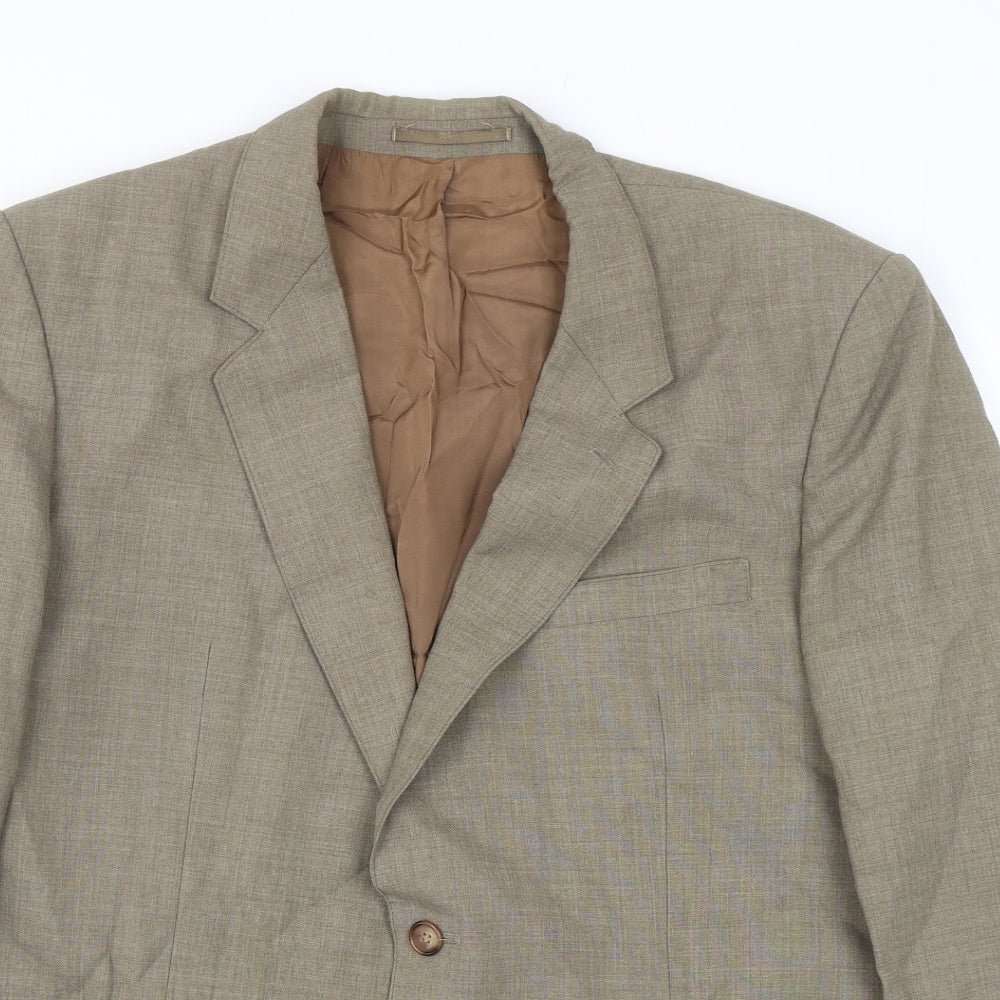 Luis Fabre Mens Brown Wool Jacket Blazer Size 40