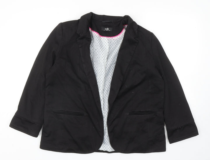 Wallis Womens Black Polyester Jacket Blazer Size 12