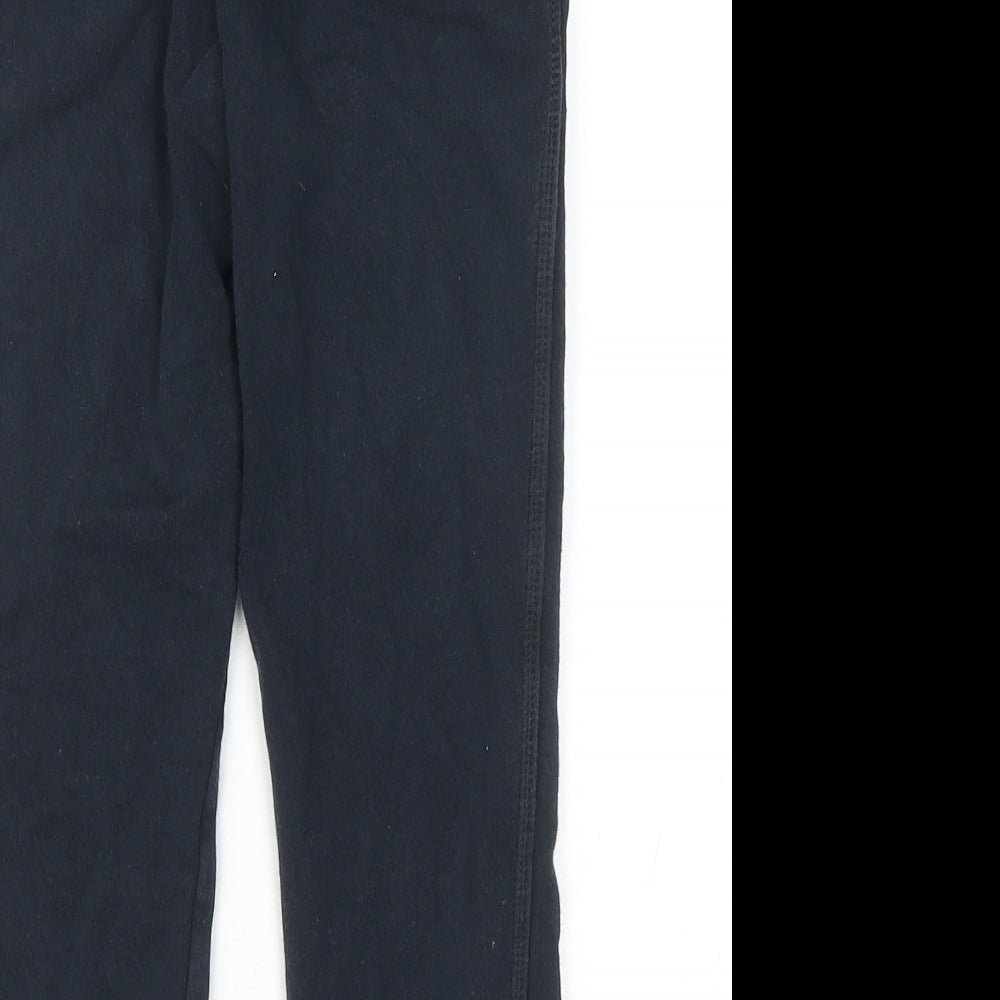 Marks and Spencer Boys Blue Cotton Sweatpants Trousers Size 6-7 Years Regular Drawstring