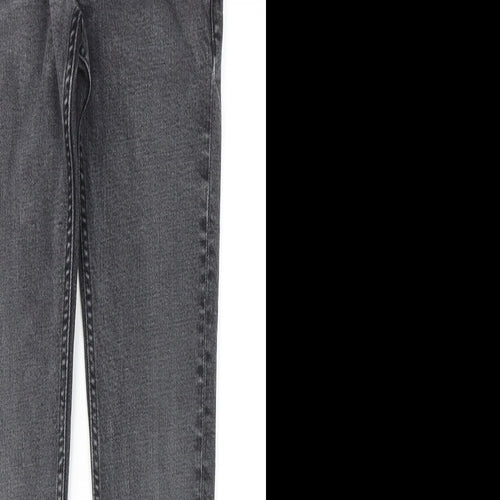 Marks and Spencer Mens Grey Cotton Skinny Jeans Size 28 in L31 in Regular Zip