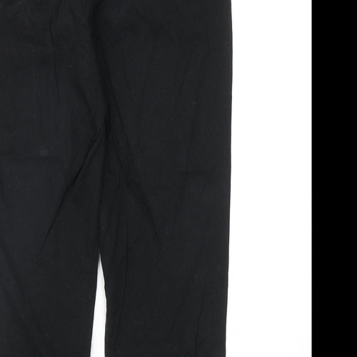 ASOS Womens Black Cotton Straight Jeans Size 12 Regular Zip