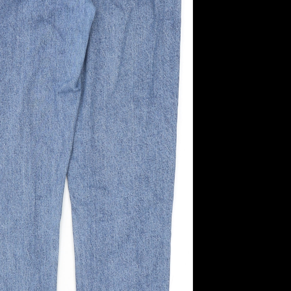 Denim & Co Womens Blue Cotton Skinny Jeans Size 14 Regular Zip