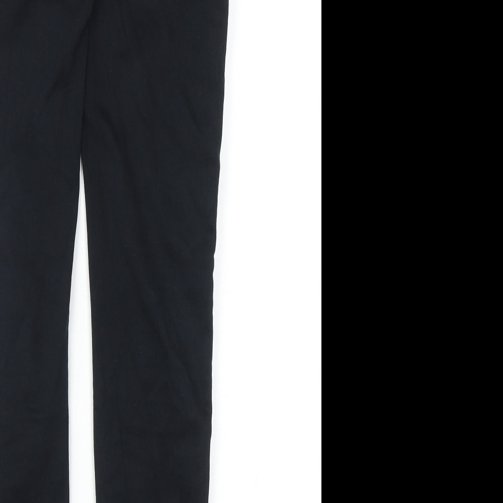 Preowrn Womens Black Cotton Skinny Jeans Size M Regular Zip - Lace Up