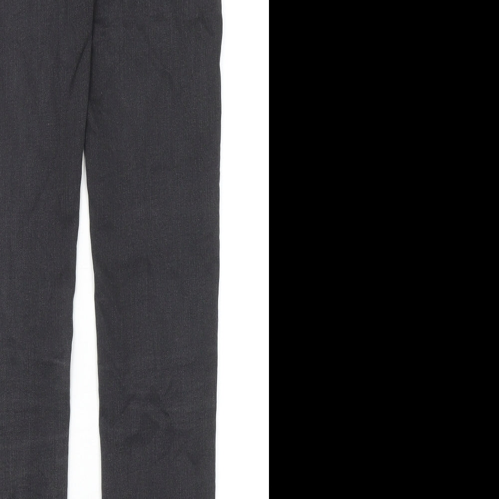 Marks and Spencer Womens Grey Cotton Skinny Jeans Size 8 Regular Zip