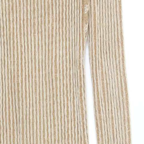 I SAW IT FIRST Womens Beige Viscose Jumper Dress Size 10 V-Neck Pullover