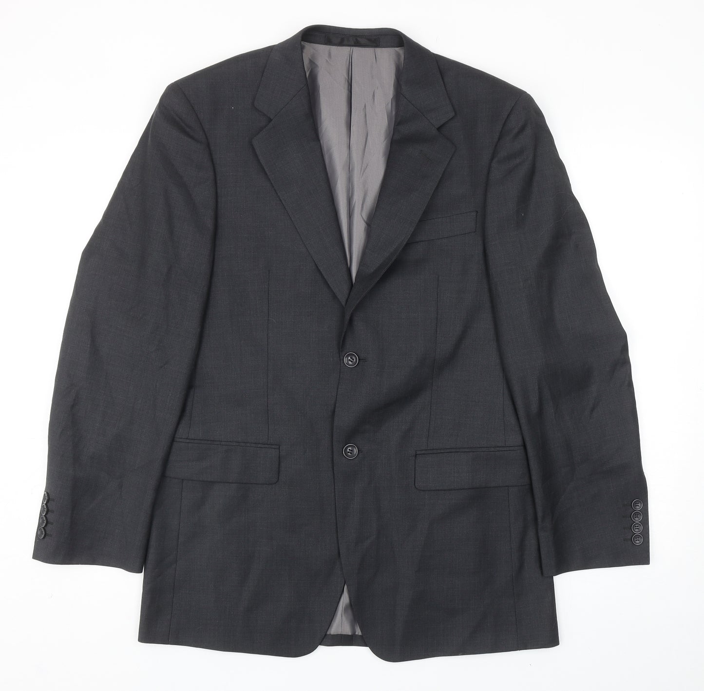 Butler & Webb Mens Grey Wool Jacket Blazer Size 38