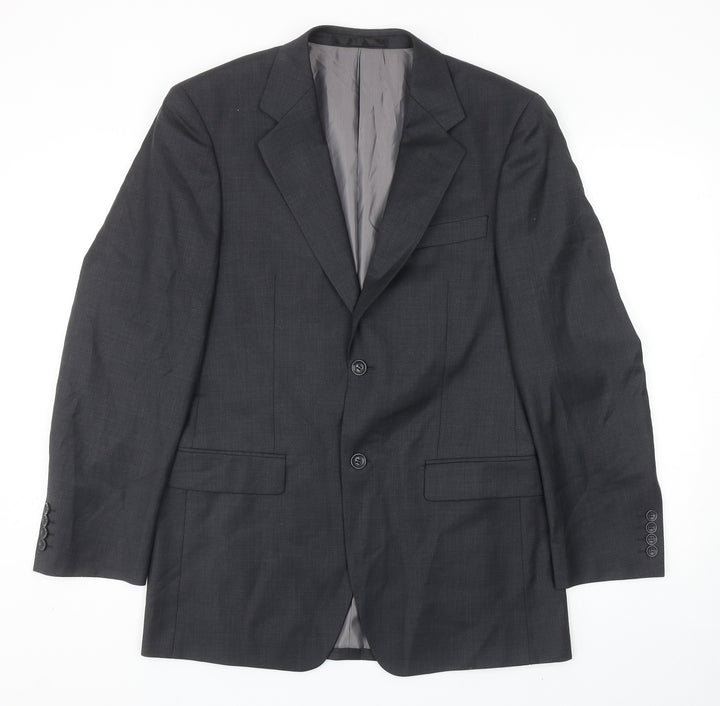 Butler & Webb Mens Grey Wool Jacket Blazer Size 38