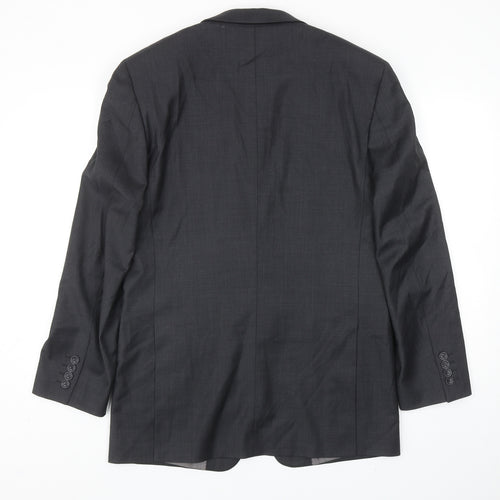 Butler & Webb Mens Grey Wool Jacket Blazer Size 38