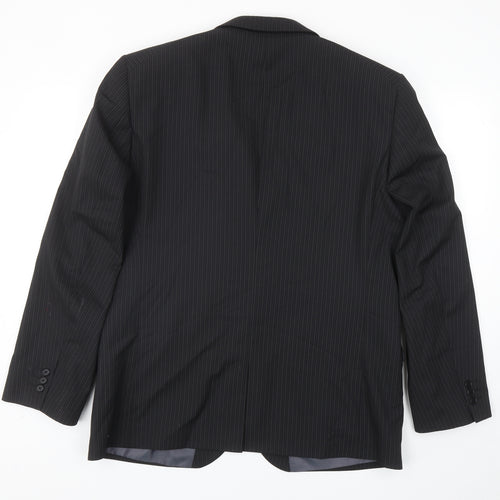 NEXT Mens Black Striped Wool Jacket Blazer Size 42